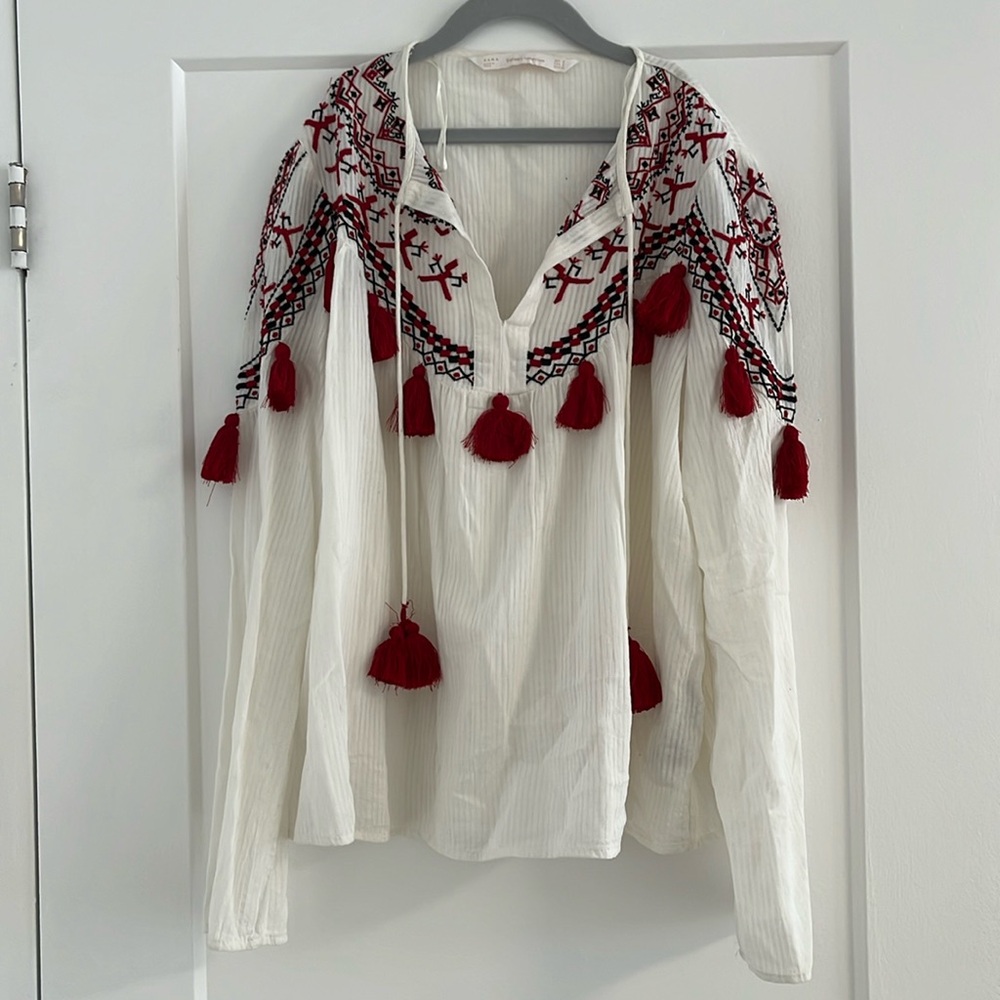 ZARA COTTON TOP - Picture 5 of 9